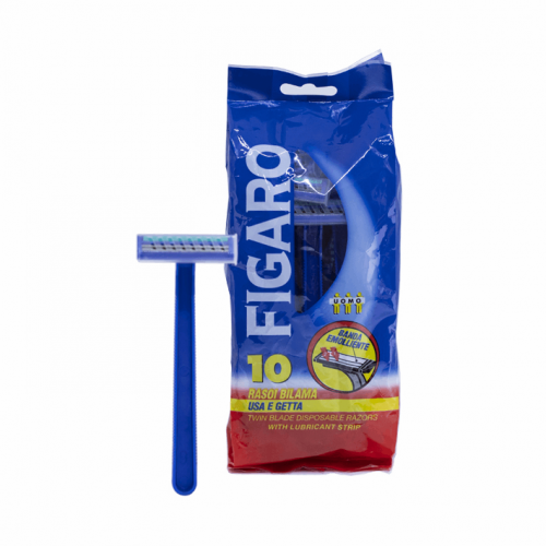 Twin blade razor with lubricant strip – Disposable 10 psc